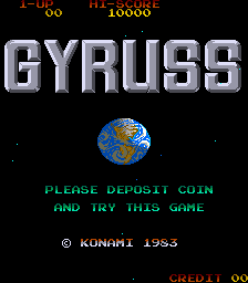 Gyruss — Title screen