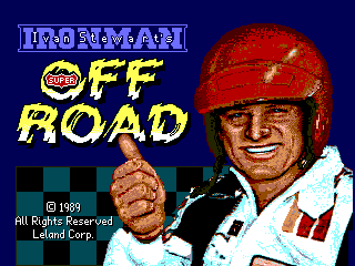 Ironman Ivan Stewart's Super Off-road — Title screen