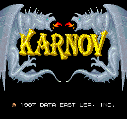 Karnov (US, rev 6) — Title screen