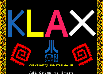Klax (set 1) — Title screen