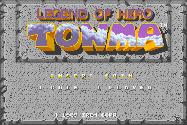 Legend of Hero Tonma — Title screen