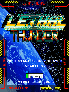 Lethal Thunder (World) — Title screen