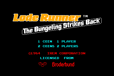 Lode Runner II - The Bungeling Strikes Back — Title screen