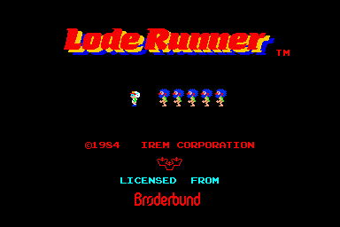 Lode Runner (set 1) — Title screen