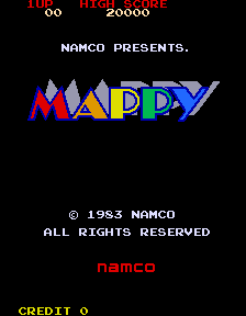 Mappy (US) — Title screen