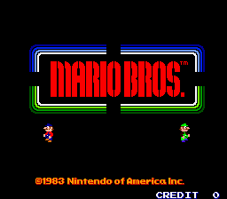 Mario Bros. (US, Revision F) — Title screen