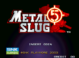 Metal Slug 5 — Title screen