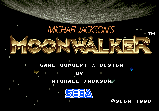 Michael Jackson's Moonwalker (Set 1, 317-0159) — Title screen