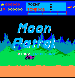Moon Patrol — Title screen