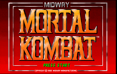 Mortal Kombat (rev 5.0 T-Unit 03/19/93) — Title screen