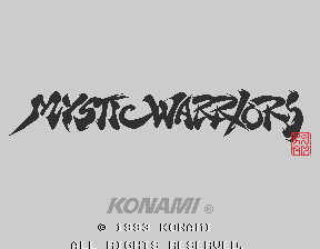 Mystic Warriors (ver UAA) — Title screen