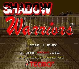Ninja Gaiden (US) — Title screen