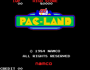 Pac-Land (World) — Title screen