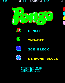 Pengo (set 1 rev c) — Title screen