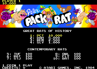 Peter Pack Rat — Title screen