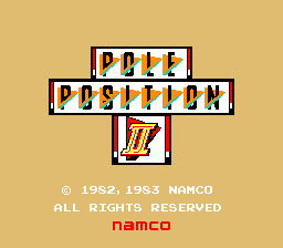 Pole Position II (Japan) — Title screen