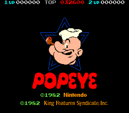 Popeye (revision F) — Title screen