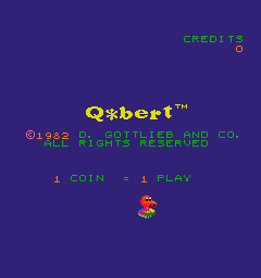 Q*bert (US set 1) — Title screen