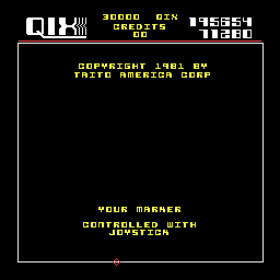 Qix (rev 2) — Title screen