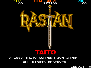 Rastan Saga (US Rev 1) — Title screen