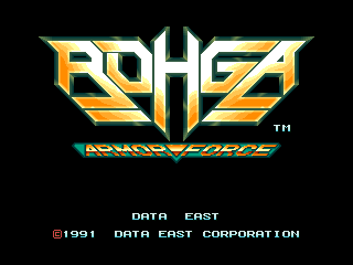 Rohga Armor Force (US v1.0) — Title screen