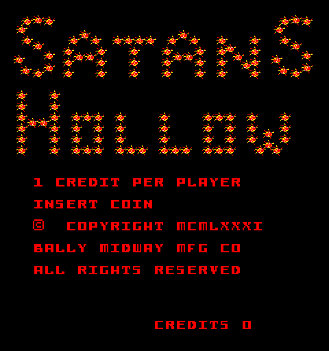 Satan's Hollow (set 1) — Title screen
