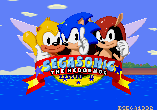 Segasonic The Hedgehog (Japan, rev. C) — Title screen