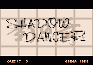 Shadow Dancer (World) — Title screen