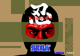Shinobi (set 6, System 16A, unprotected) — Title screen