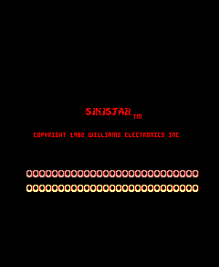 Sinistar (revision 3) — Title screen