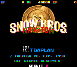 Snow Bros. : Nick & Tom (set 3) — Title screen