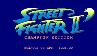 Street Fighter II' : Champion Edition (US 921209) — Title screen