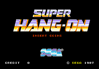 Super Hang-On (sitdown/upright, unprotected) — Title screen