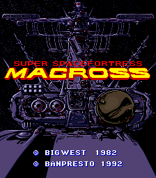 Super Spacefortress Macross — Title screen