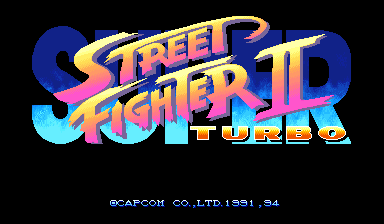 Super Street Fighter II Turbo (World 940223) — Title screen