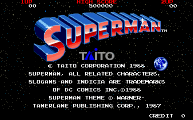 Superman (World) — Title screen