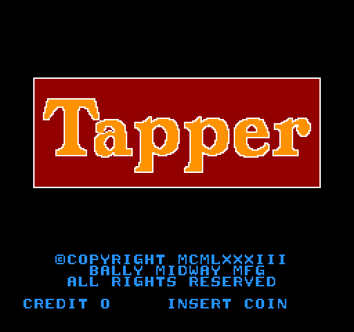 Tapper (Budweiser, set 1) — Title screen