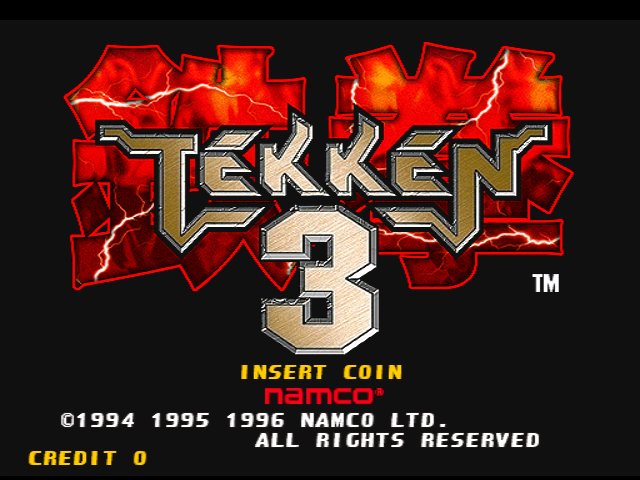 Tekken 3 (World, TET2/VER.E1) — Title screen