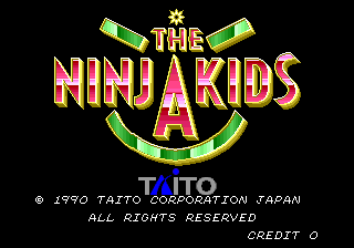 The Ninja Kids (World) — Title screen