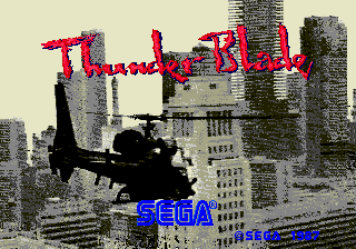 Thunder Blade (upright, FD1094 317-0056) — Title screen