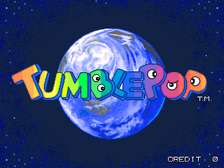 Tumble Pop (World) — Title screen