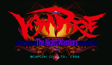 Vampire: The Night Warriors (USA 940818) — Title screen