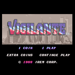 Vigilante (US) — Title screen