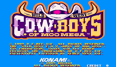 Wild West C.O.W.-Boys of Moo Mesa (ver UA) — Title screen
