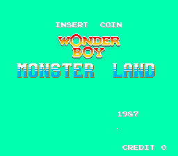 Wonder Boy In Monster Land (English bootleg set 1) — Title screen