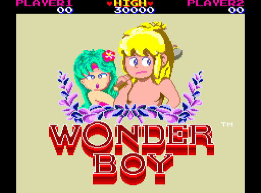 Wonder Boy (prototype?) — Title screen