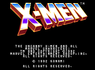 X-Men (2 Players ver AAA) — Title screen