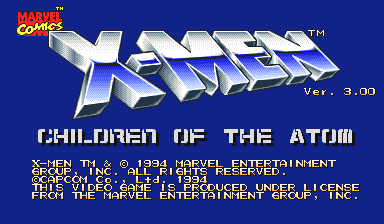 X-Men : Children of the Atom (USA 950105) — Title screen