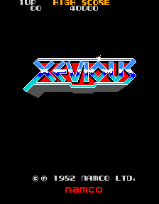 Xevious (Namco) — Title screen