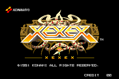 Xexex (ver EAA) — Title screen